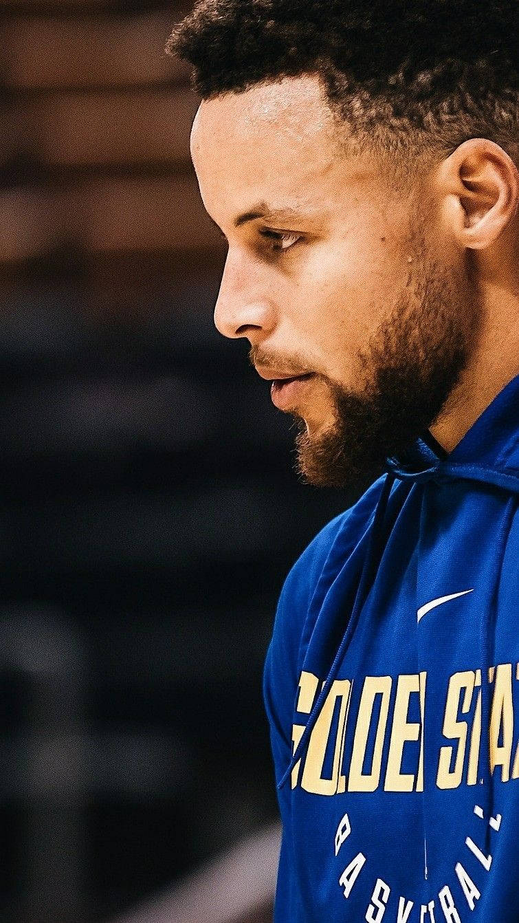 Stephen Curry In Blue Jacket