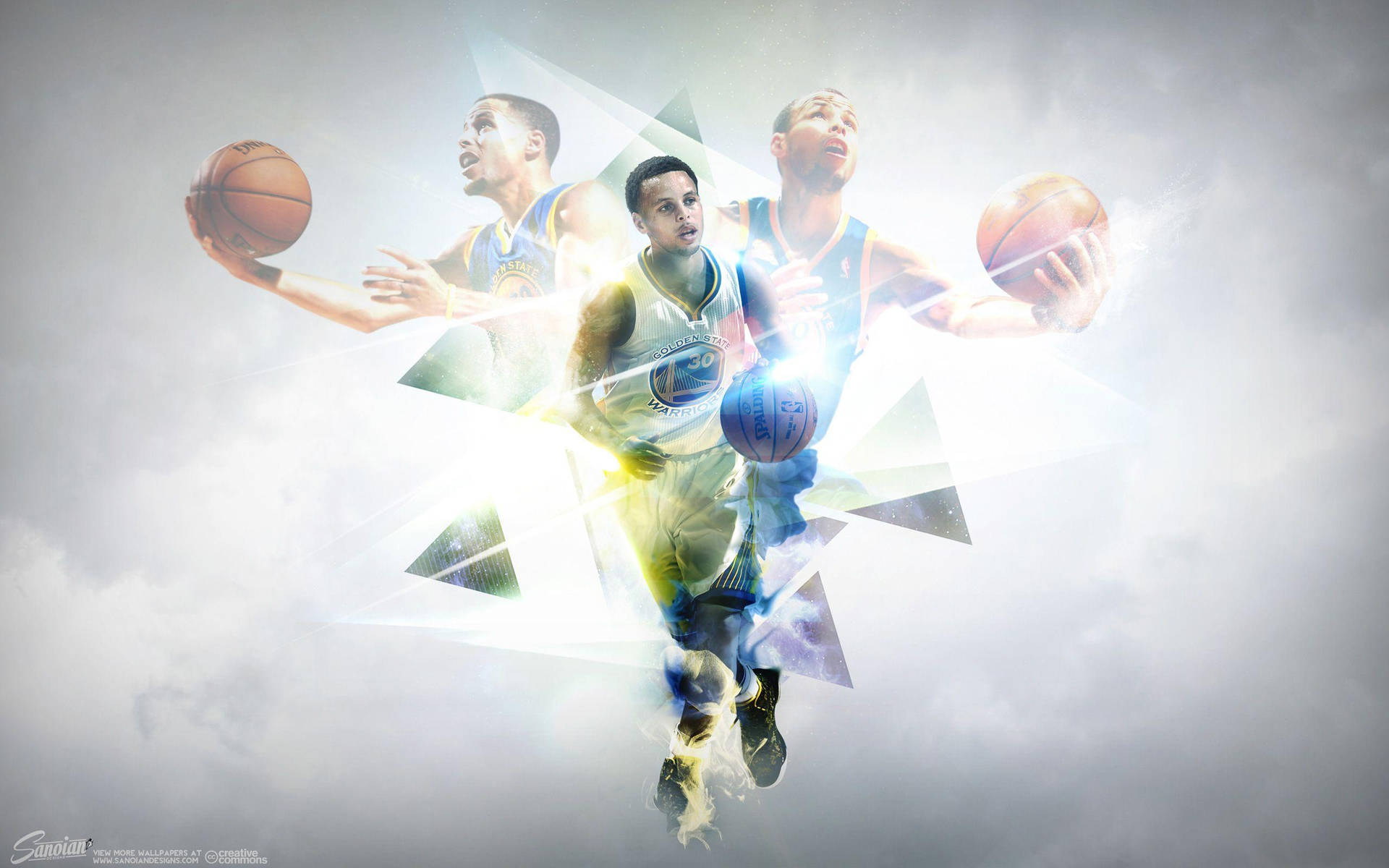 Stephen Curry Three Images Wallpaper