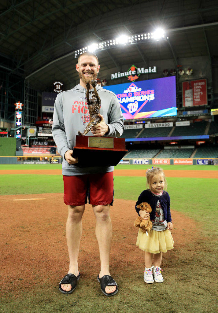 Download American Baseball Pitcher Stephen Strasburg Happy Wallpaper