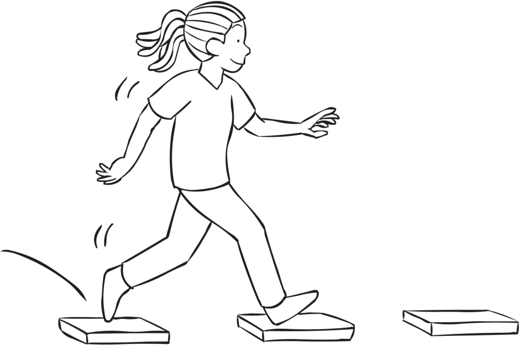 Stepping Stones Exercise Illustration PNG