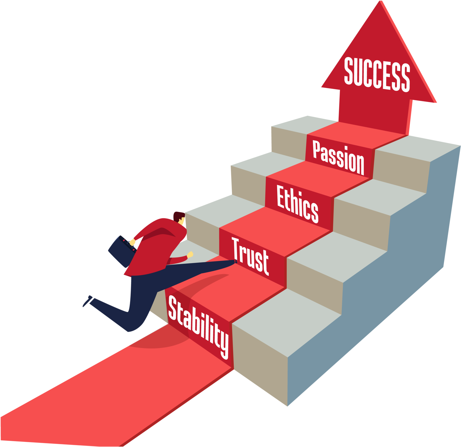 Stepsto Success Illustration PNG