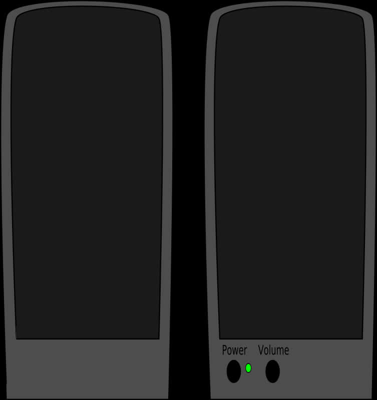 Stereo Speakers Illustration PNG