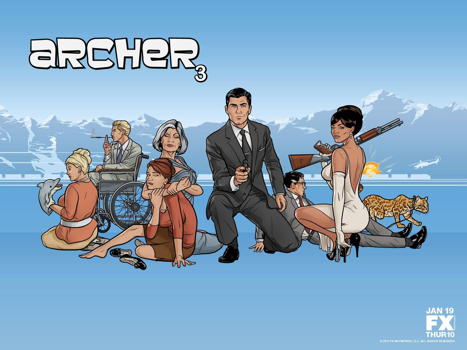 Sterling Archer 3 Poster Background