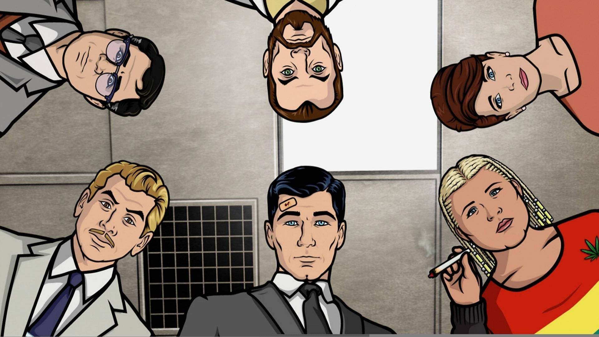 Sterling Archer Looking Down Background