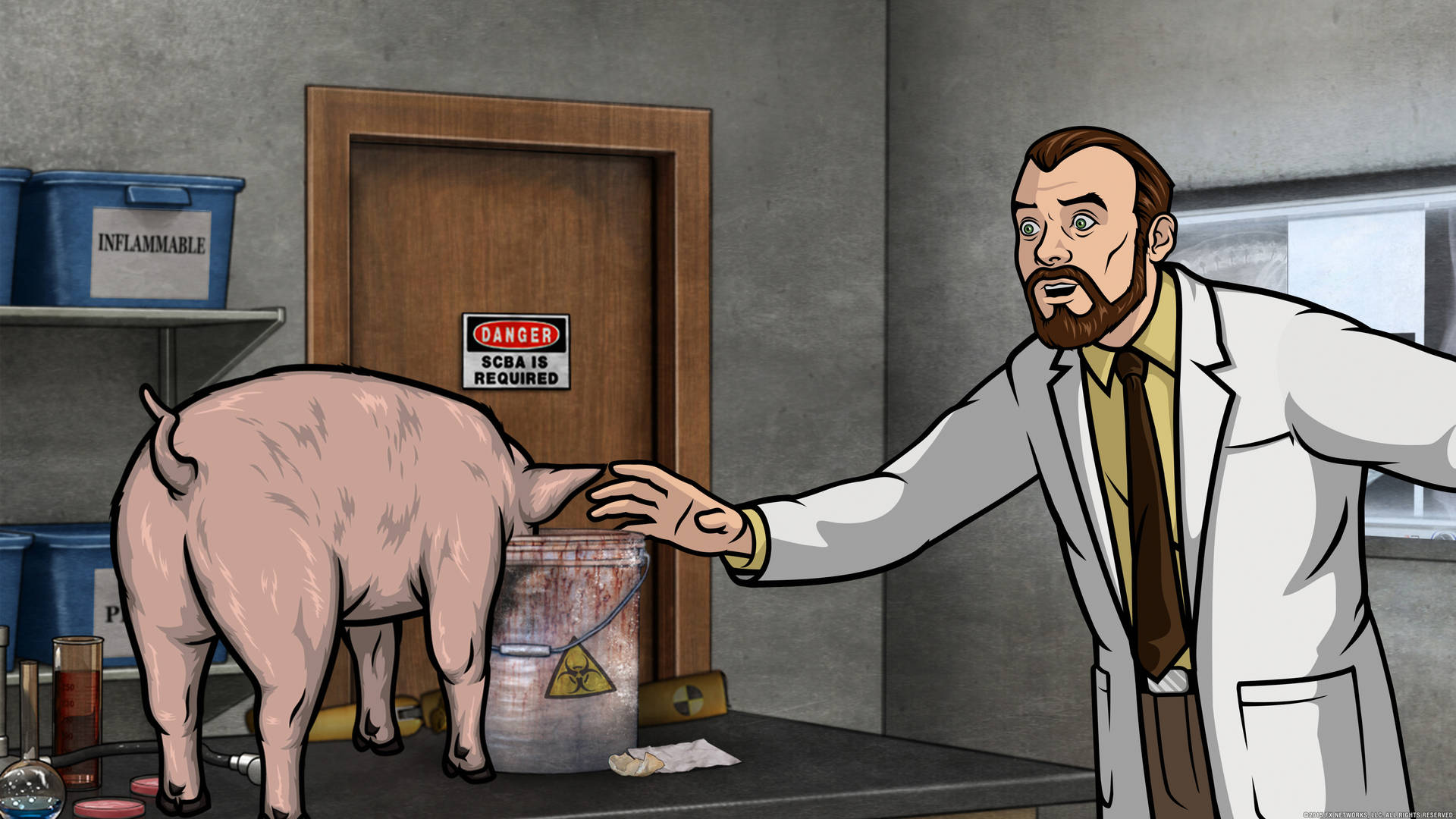 Sterling Archer Pig Background