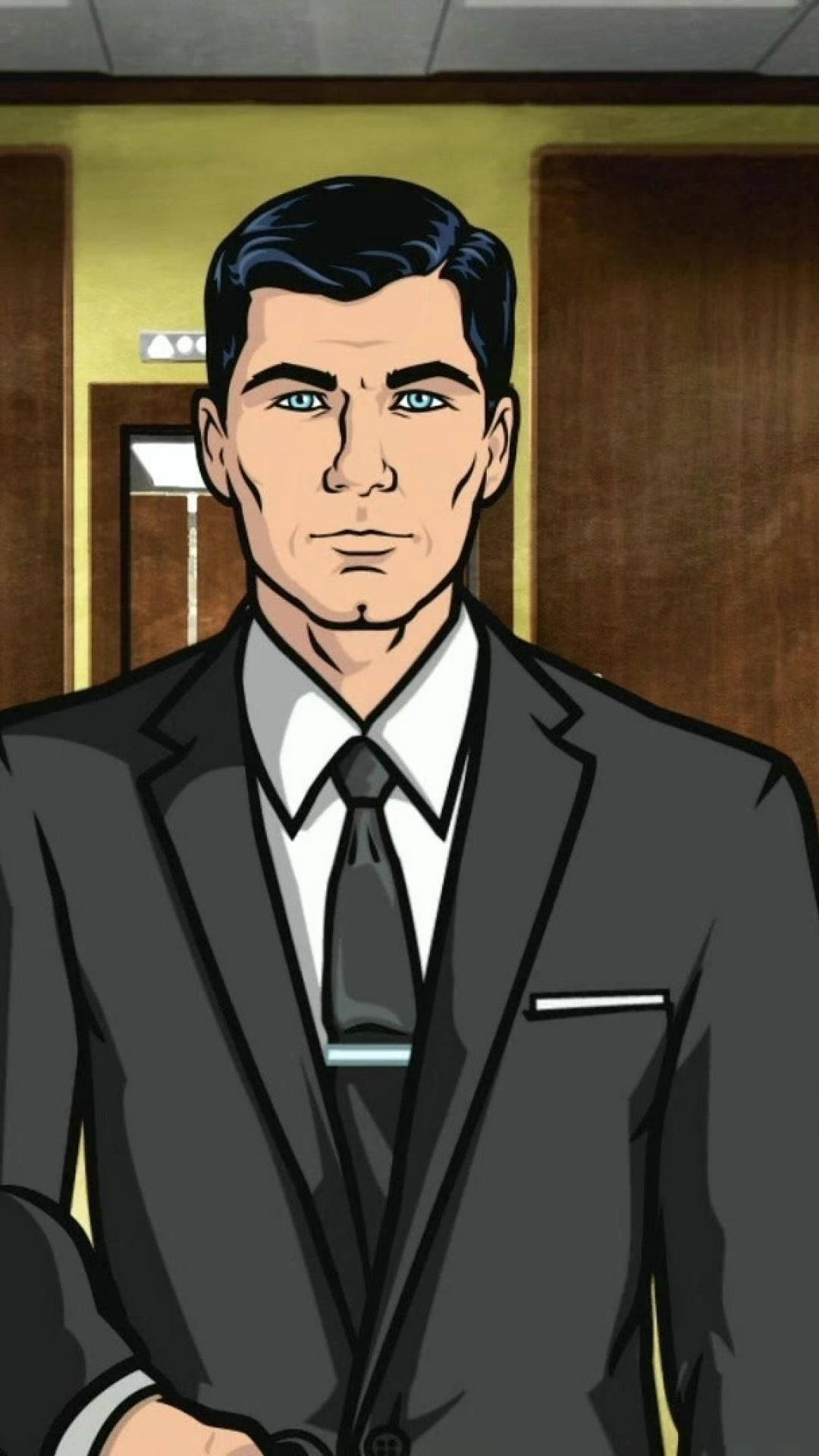 Download Sterling Archer Straight Face Wallpaper | Wallpapers.Com