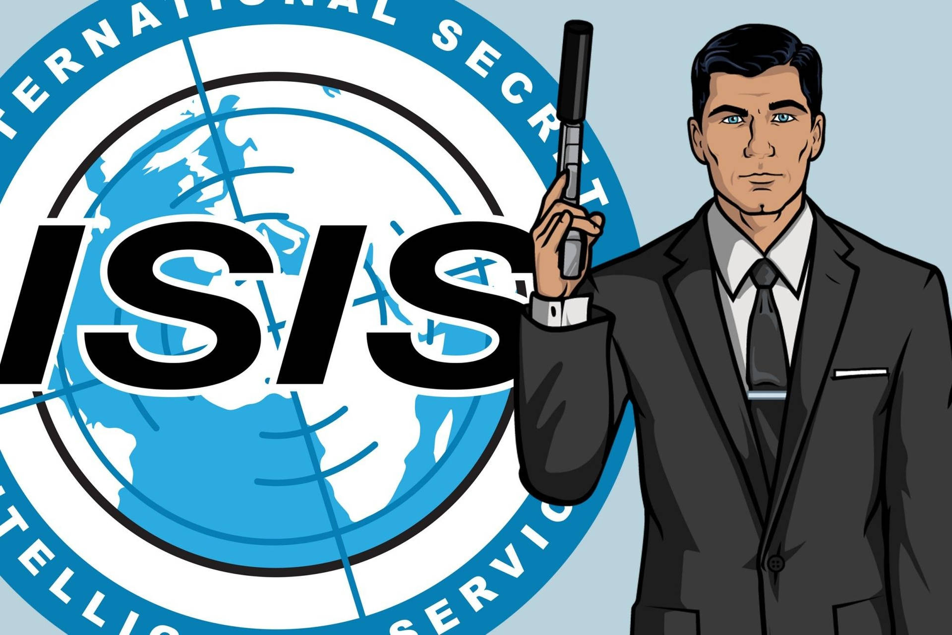 Sterling Archer Straight Face Background