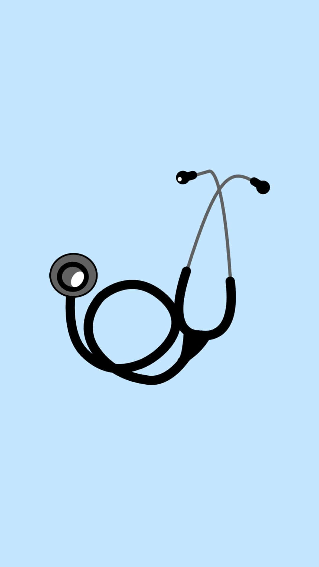 Stethoscope Icon Simple Background Wallpaper