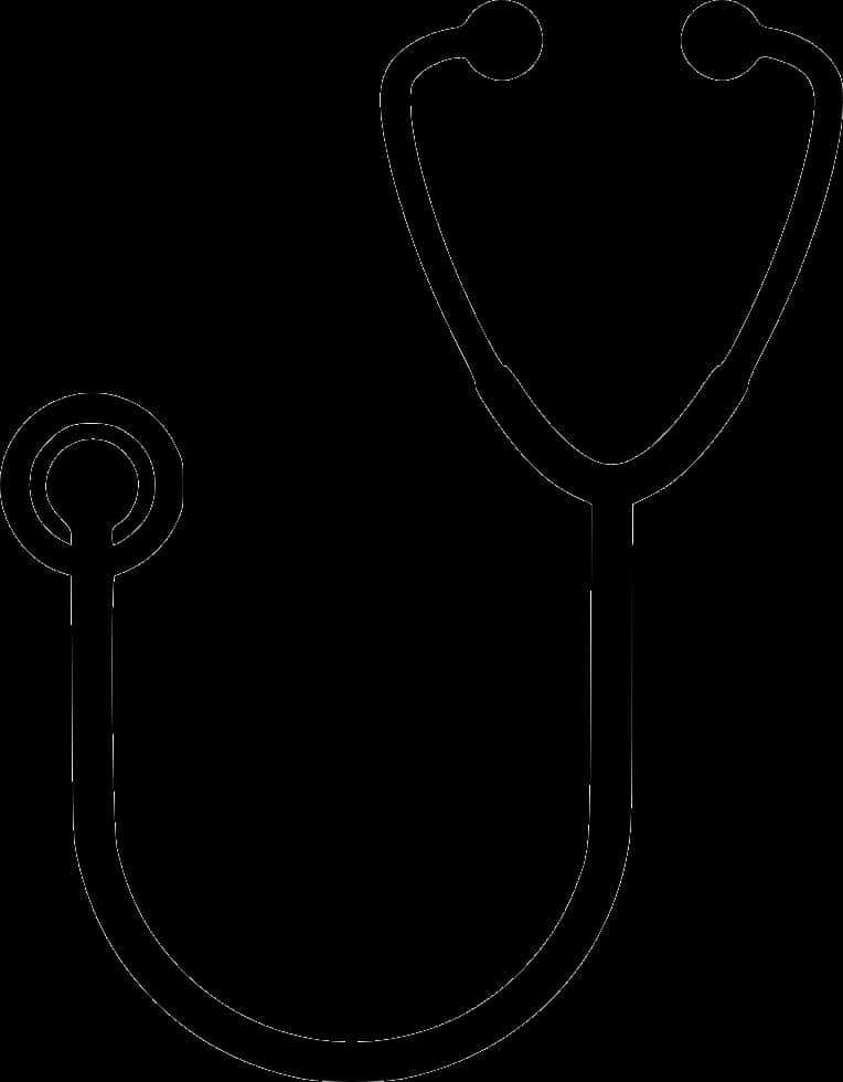 Stethoscope Outline Vector PNG