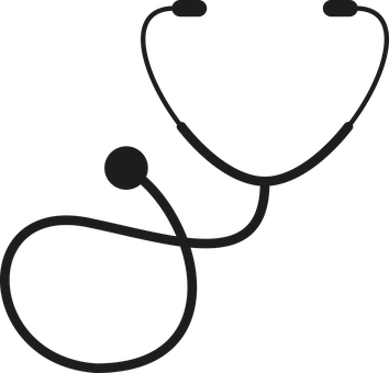 Stethoscope Silhouette Graphic PNG