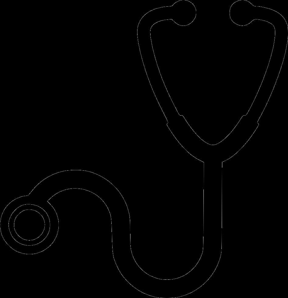 Stethoscope Silhouette Outline PNG