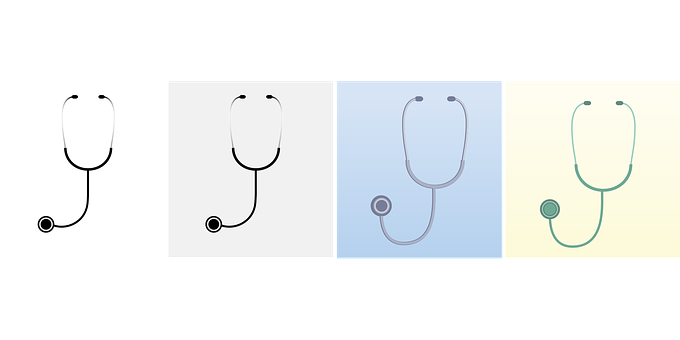 Stethoscope Vector Set PNG