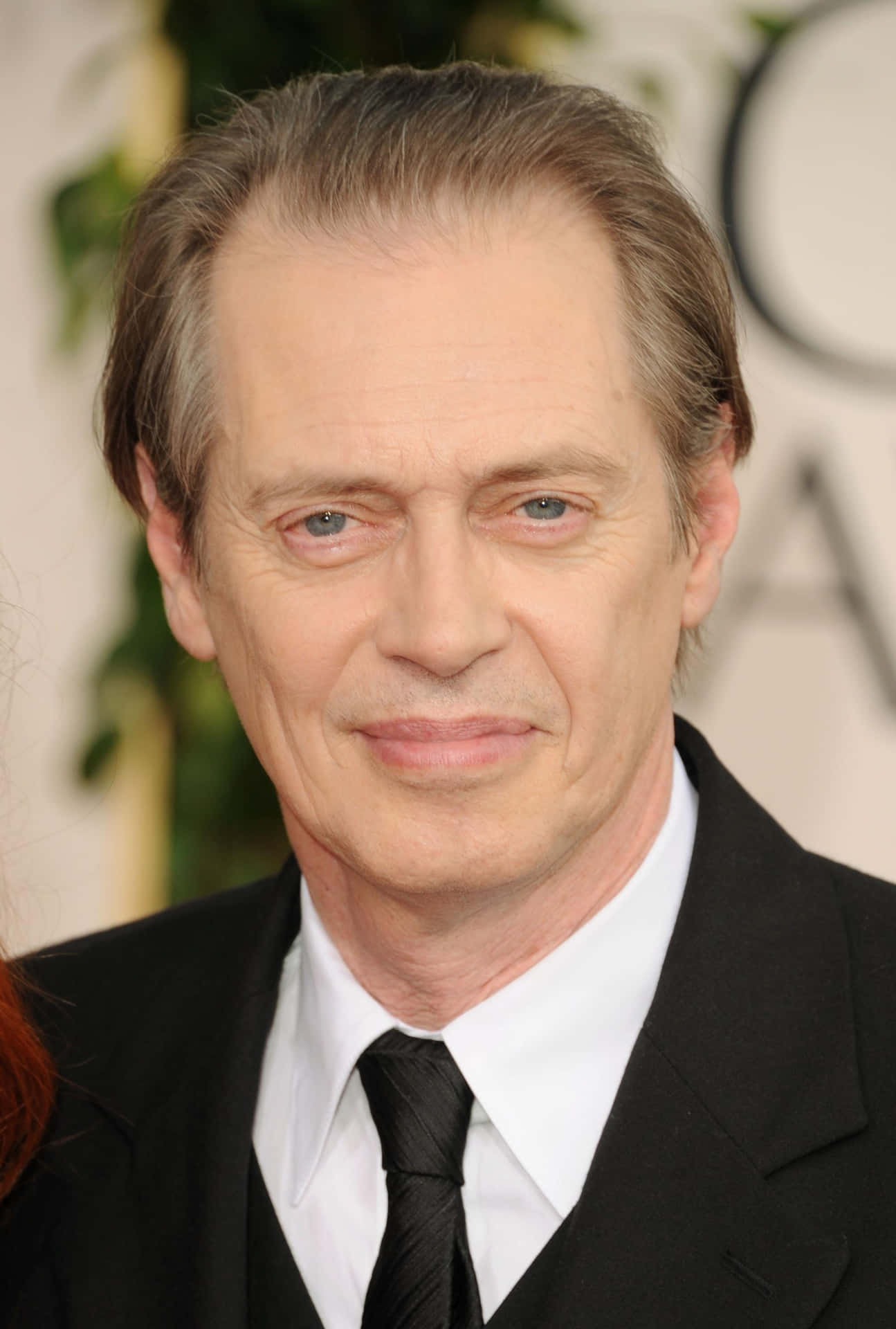 Prolific Hollywood actor Steve Buscemi caught in a thoughtful moment. Wallpaper