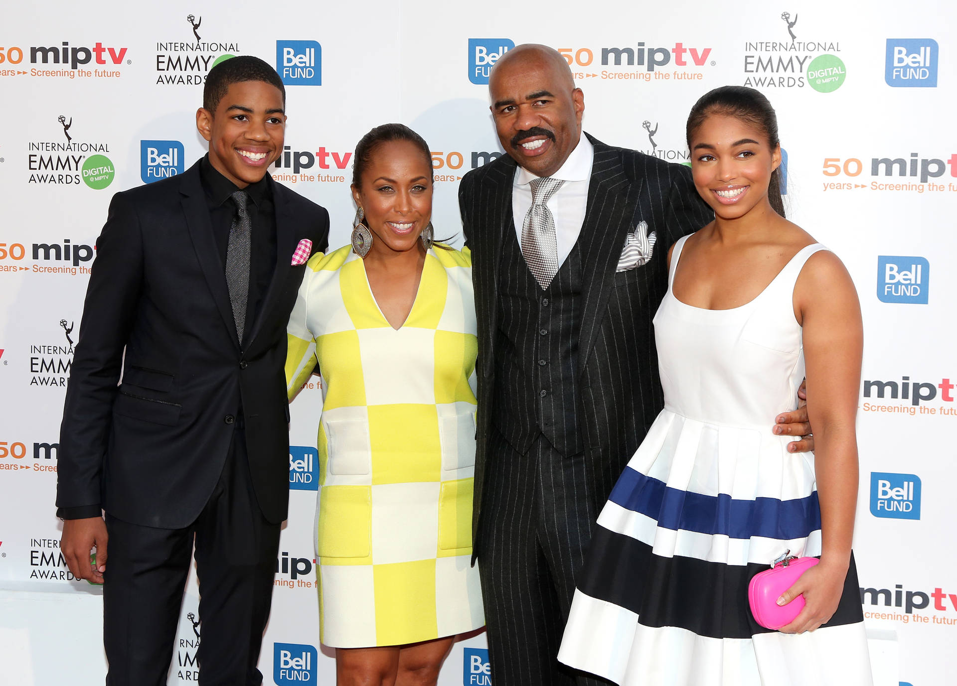 Steve Harvey With His Family Desktop Picture