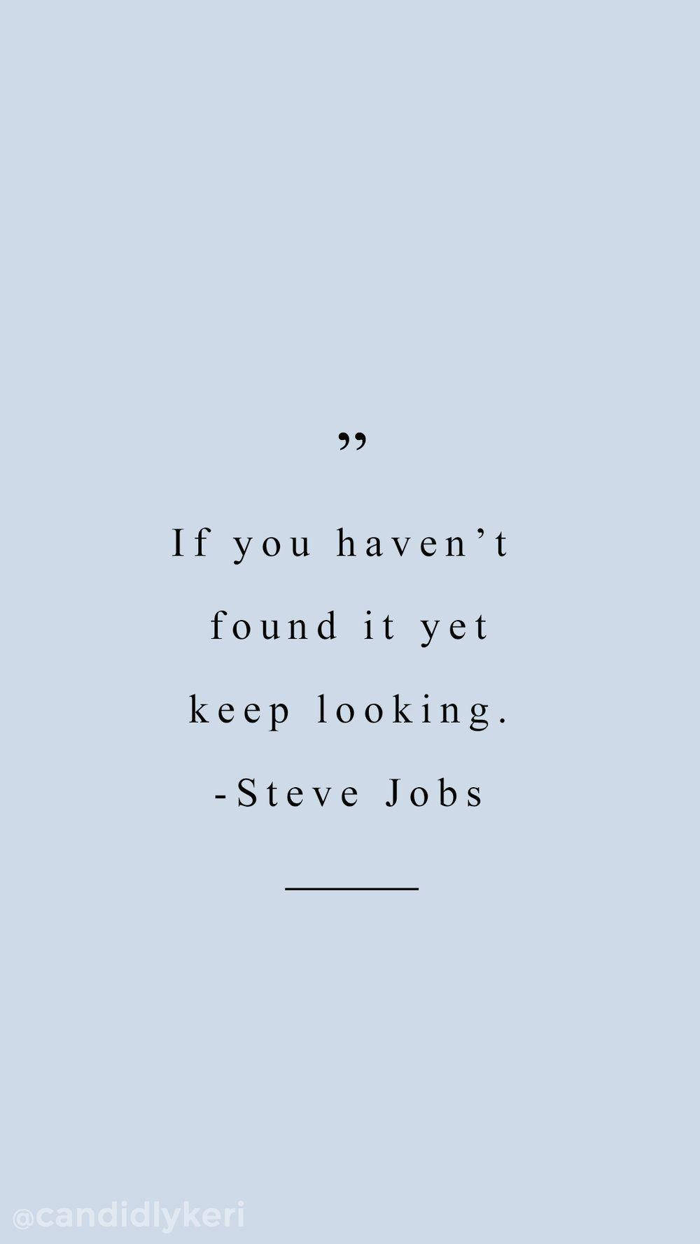 Steve Jobs Blue Aesthetic Quote Iphone Wallpaper