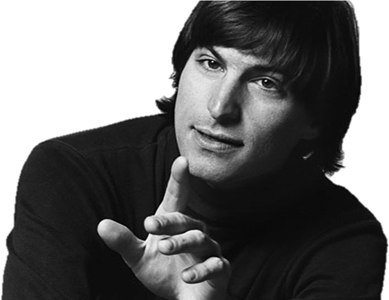 Steve Jobs Iconic Black Turtleneck Pose PNG