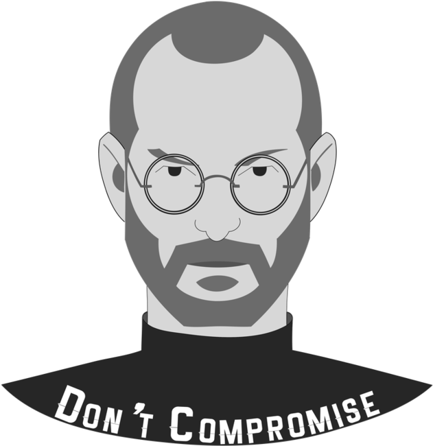 Steve Jobs Iconic Portrait Do Not Compromise PNG