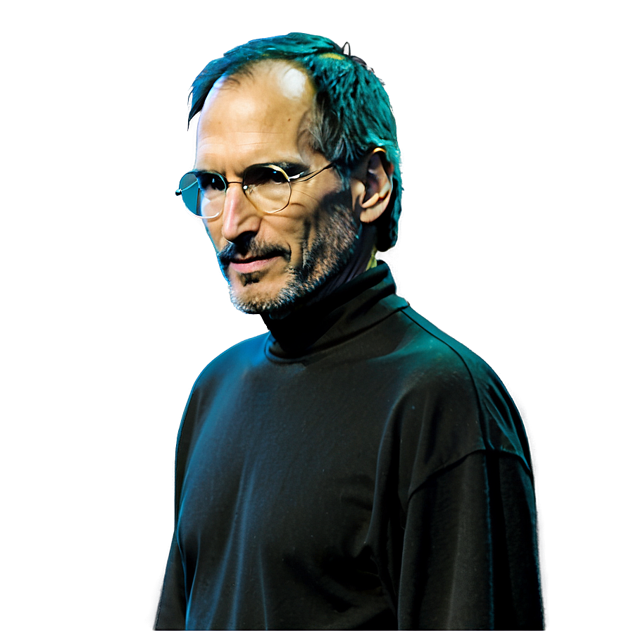 Steve Jobs In Black Turtleneck Png 06122024 PNG