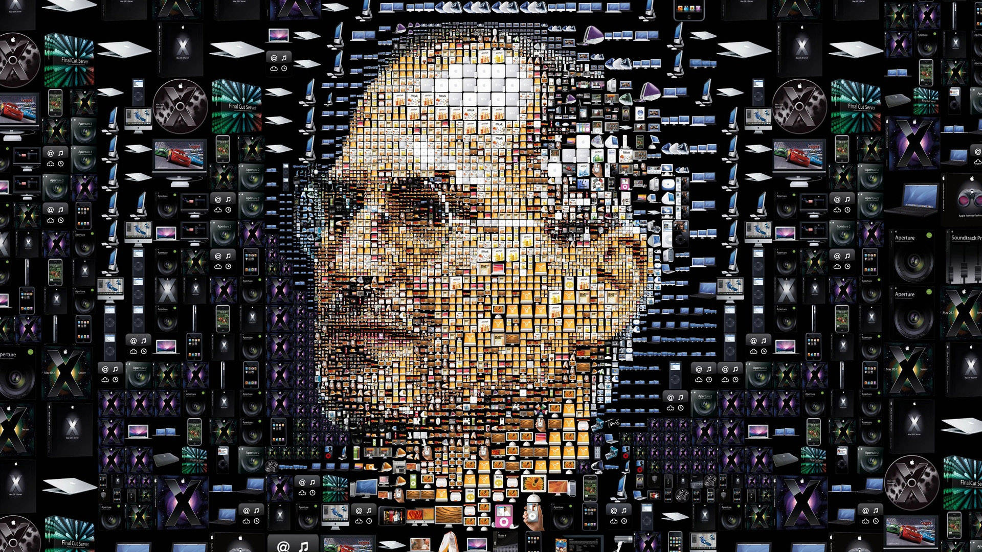 Steve Jobs Mosaic Engineering Wallpaper