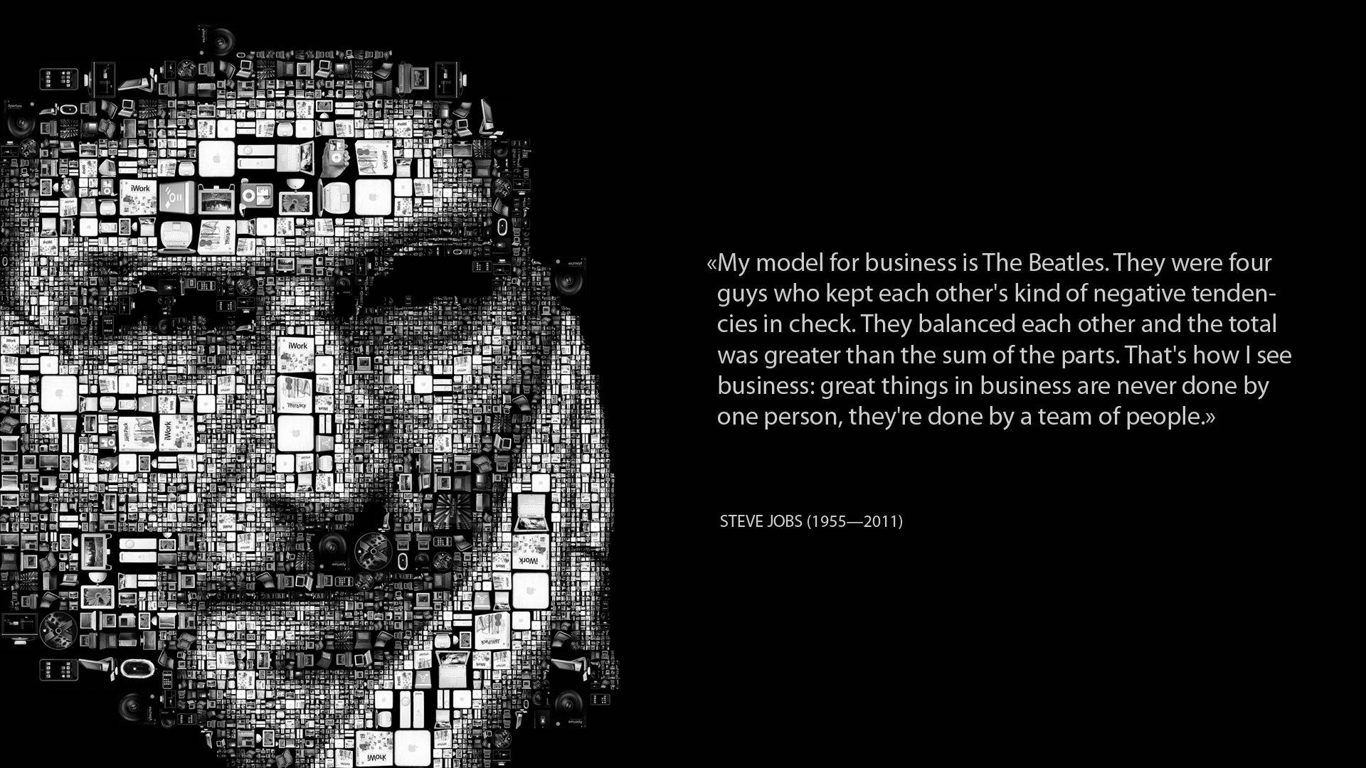 Steve Jobs Mosaic Inspirational Wallpaper