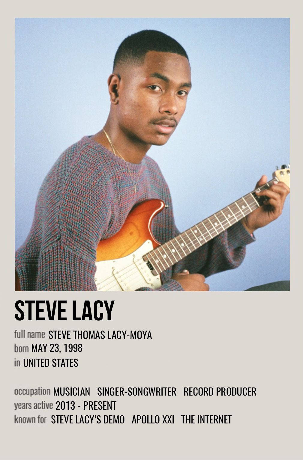 Steve Lacy In Trendy Poster Design