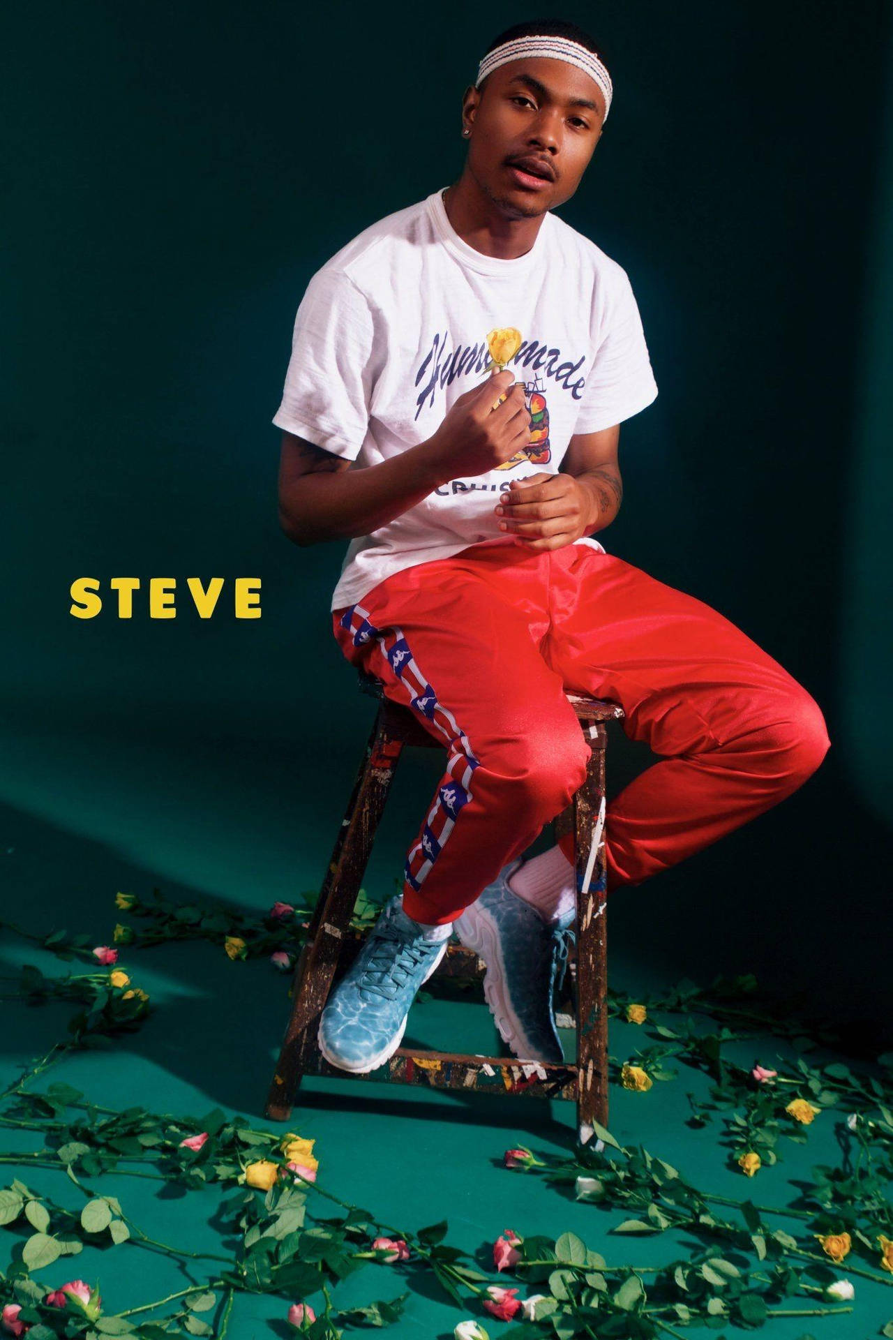 Steve Lacy Sportwear Sitting On Stool