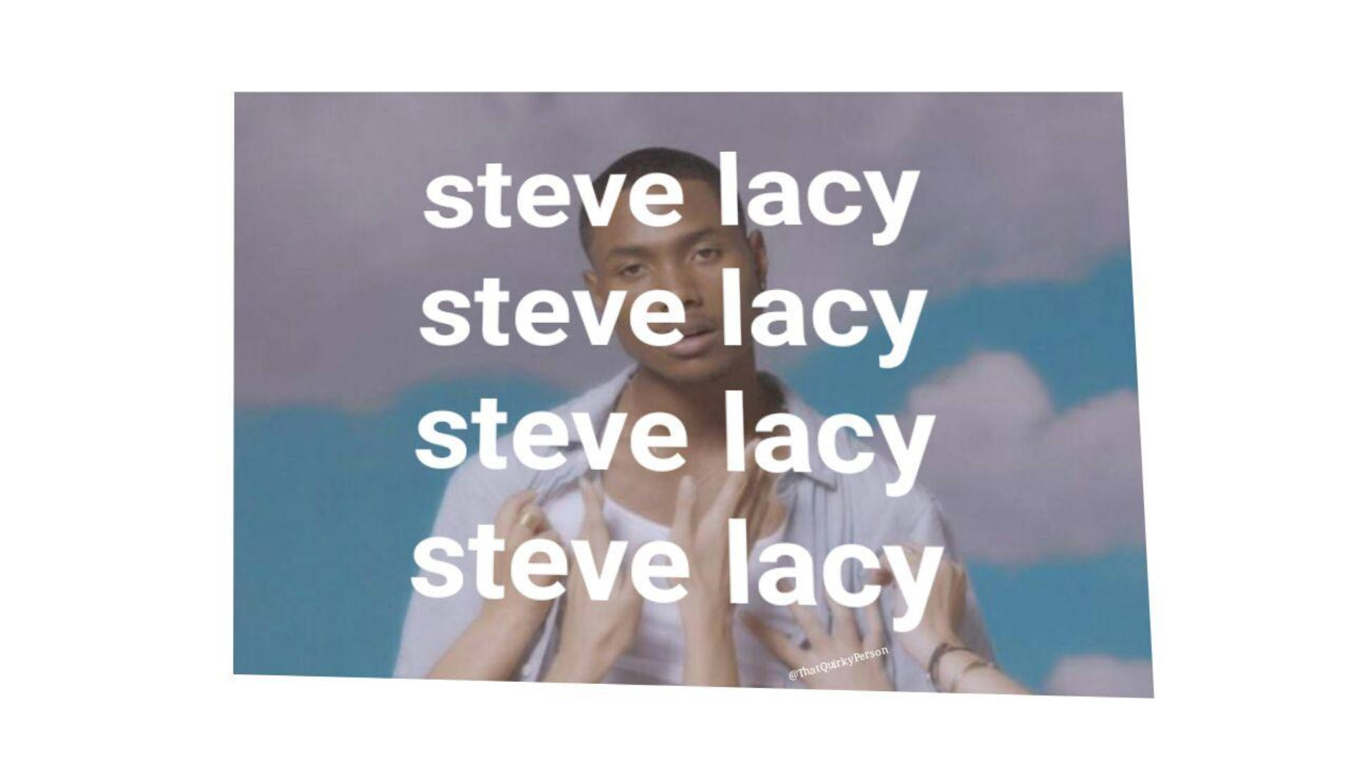 Steve Lacy With Clouds Behind Him