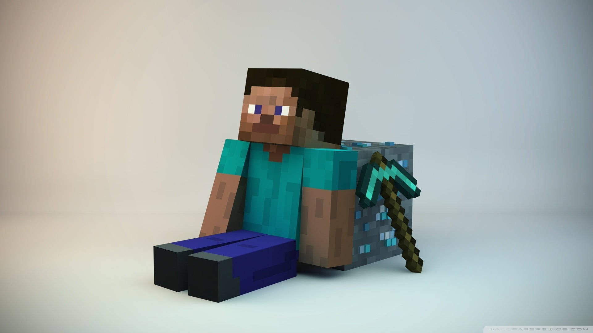 Steve Minimalist Cool Minecraft Background