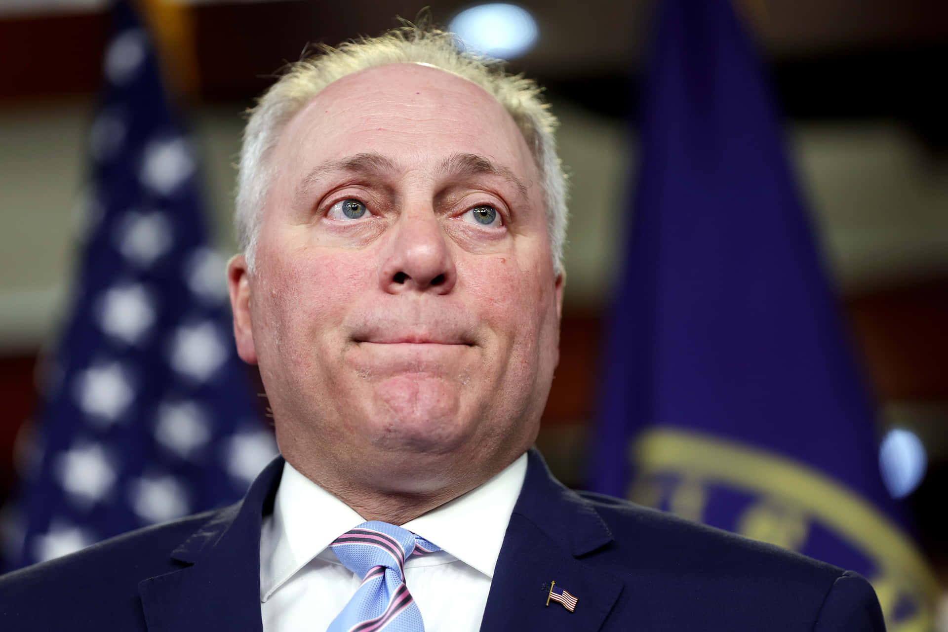 Steve Scalise Biting Lips Picture