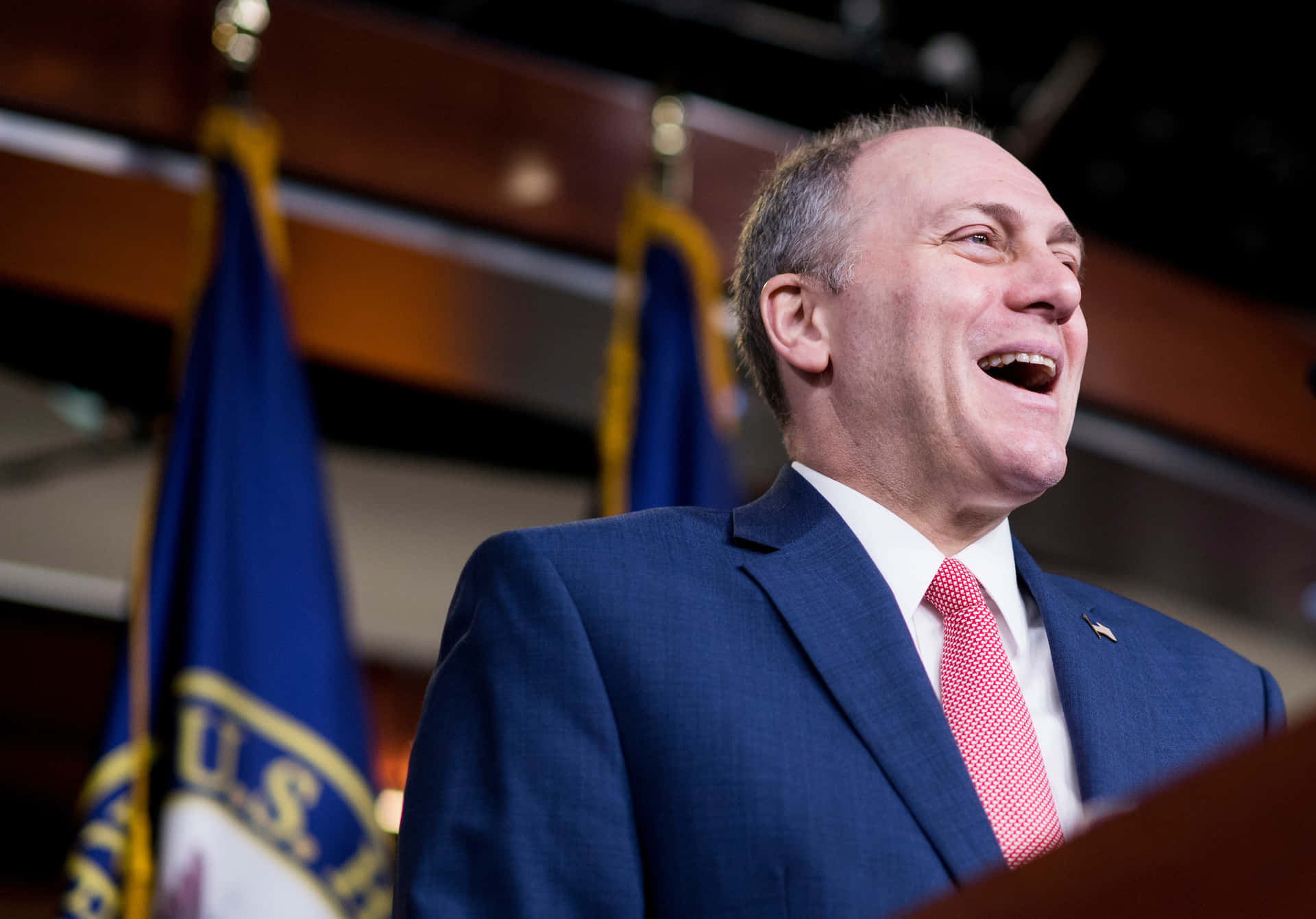 Steve Scalise Smiling In Capitol Background