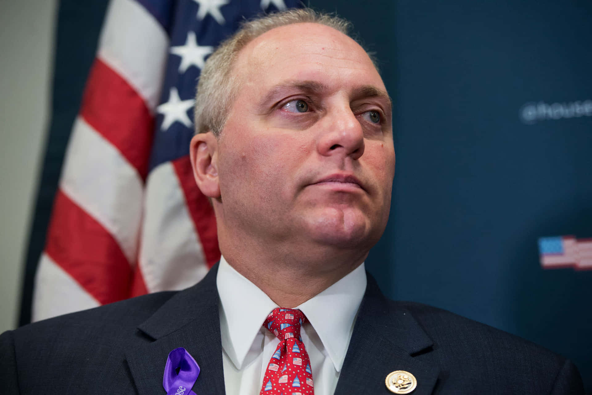 Steve Scalise With Congressional Pin Wallpaper