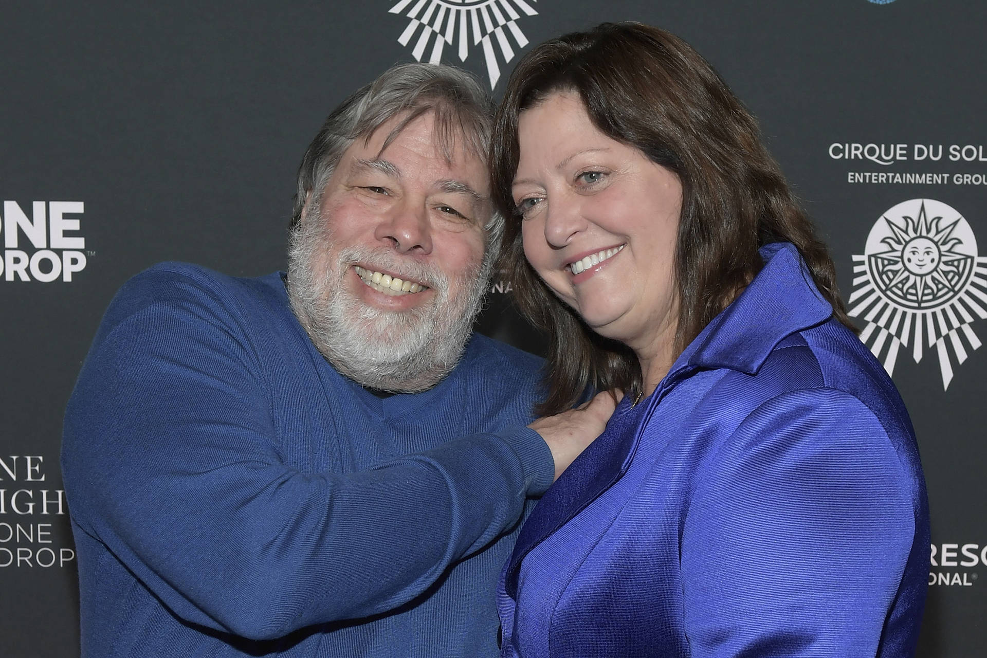 Steve Wozniak and his wife Janet Hill posing together Wallpaper