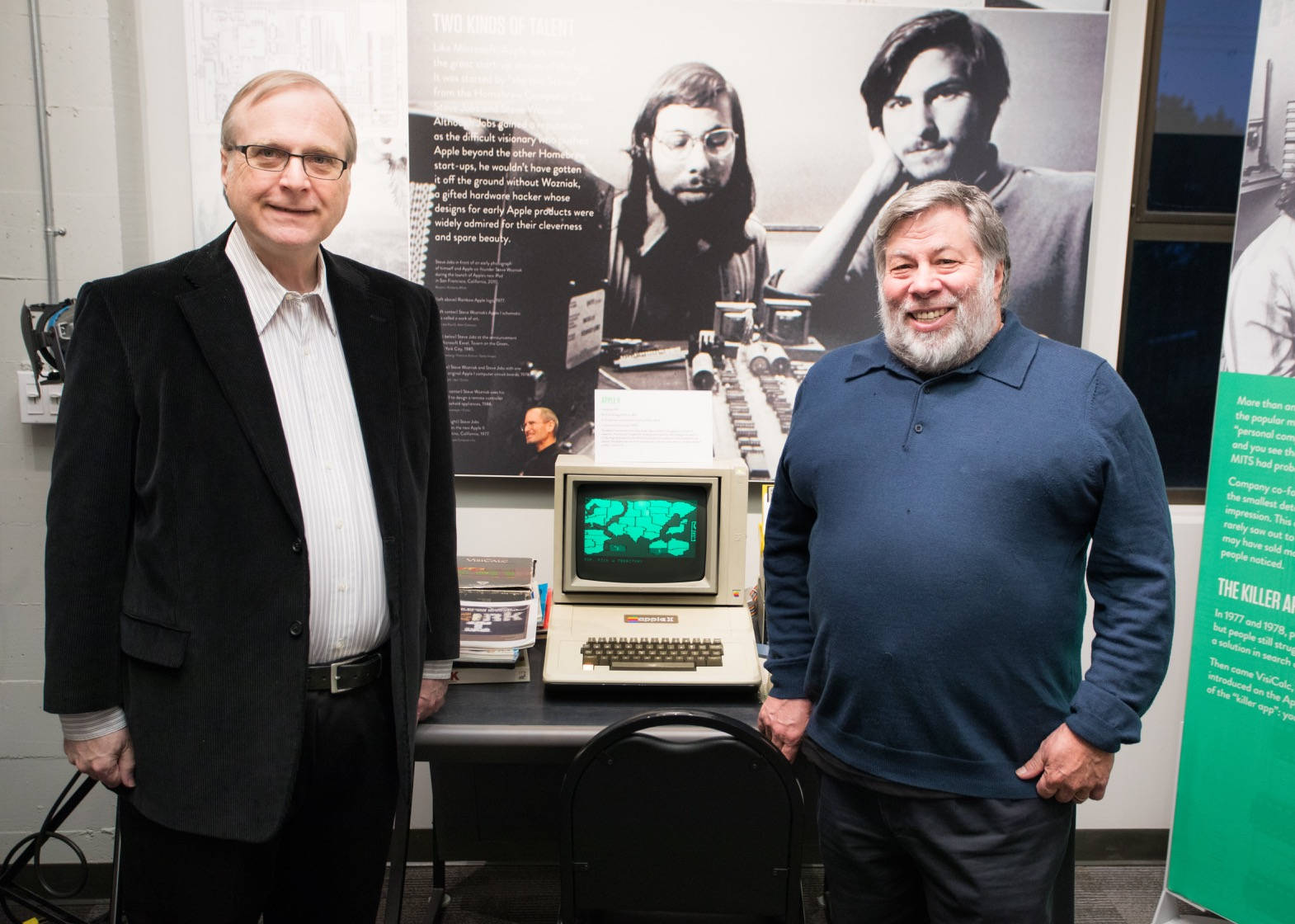 Steve Wozniak og Paul Allen første mødeTapet Wallpaper