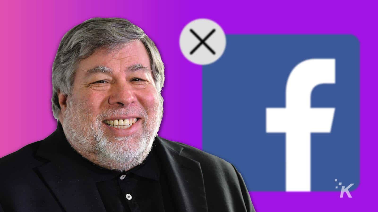 Steve Wozniak With Facebook Logo Wallpaper
