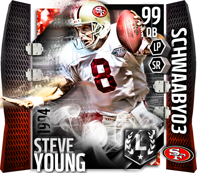 Steve Young49ers Legendary Card PNG