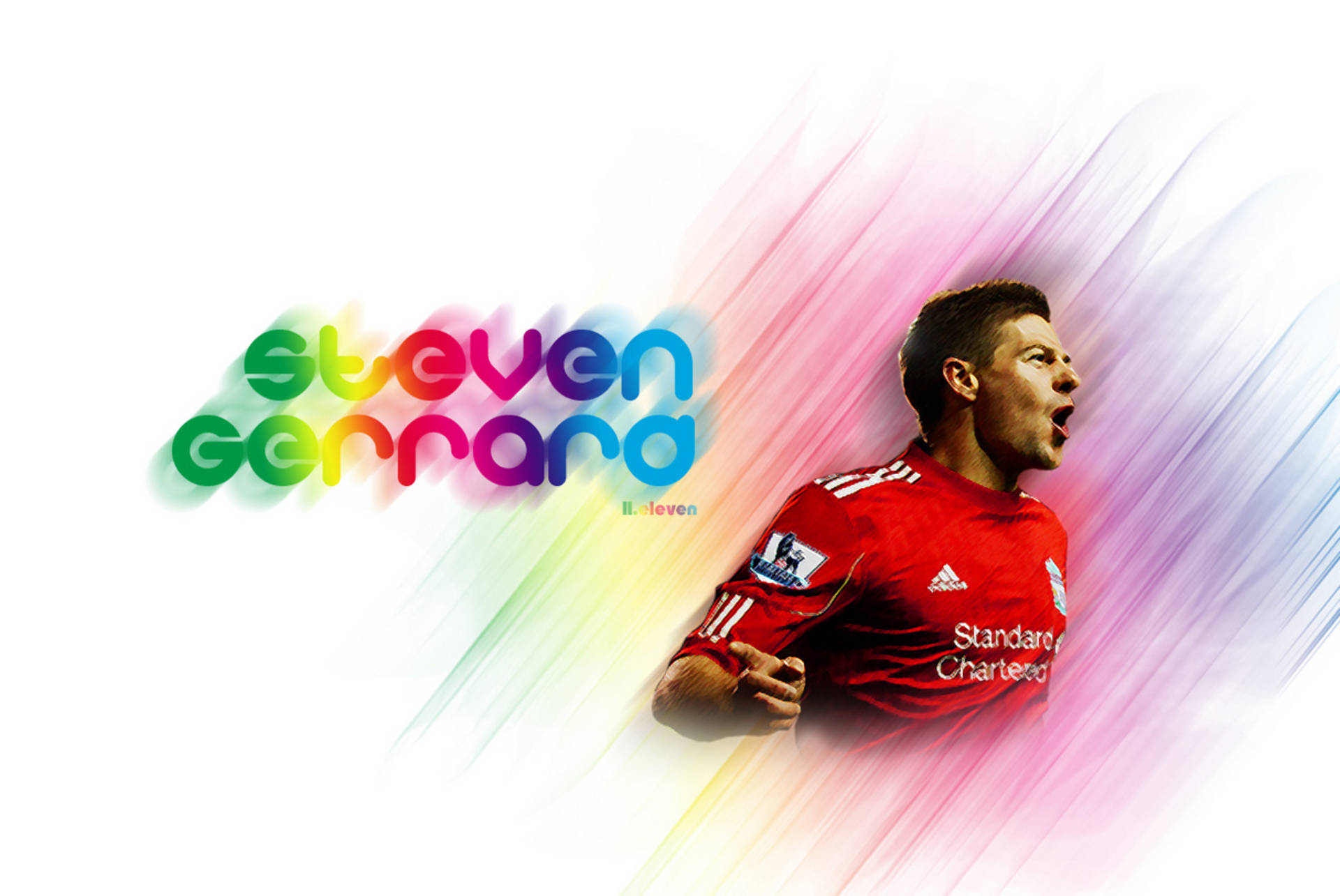 Steven Gerrard Colorful Background