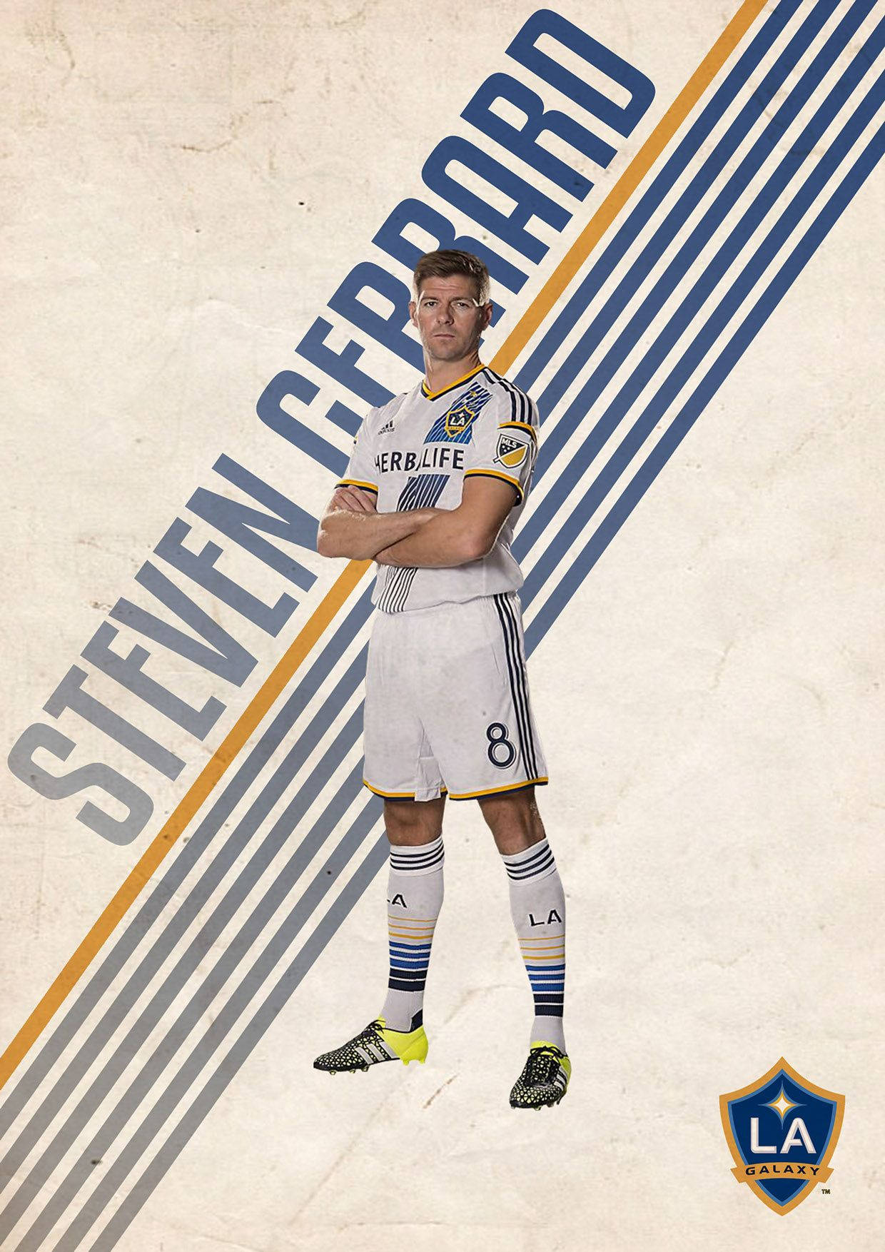 Steven Gerrard LA Galaxy HD-tapet Wallpaper