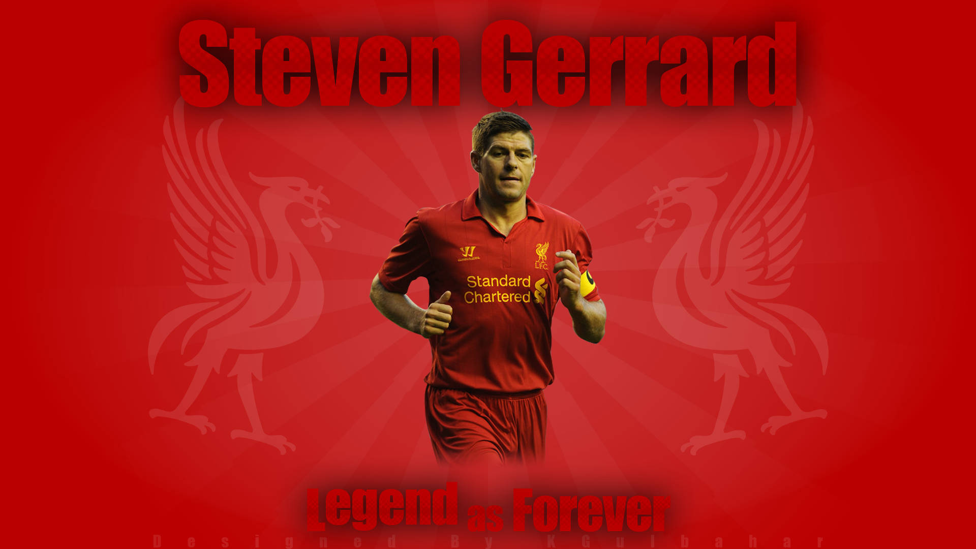 Steven Gerrard Legend As Forever Background