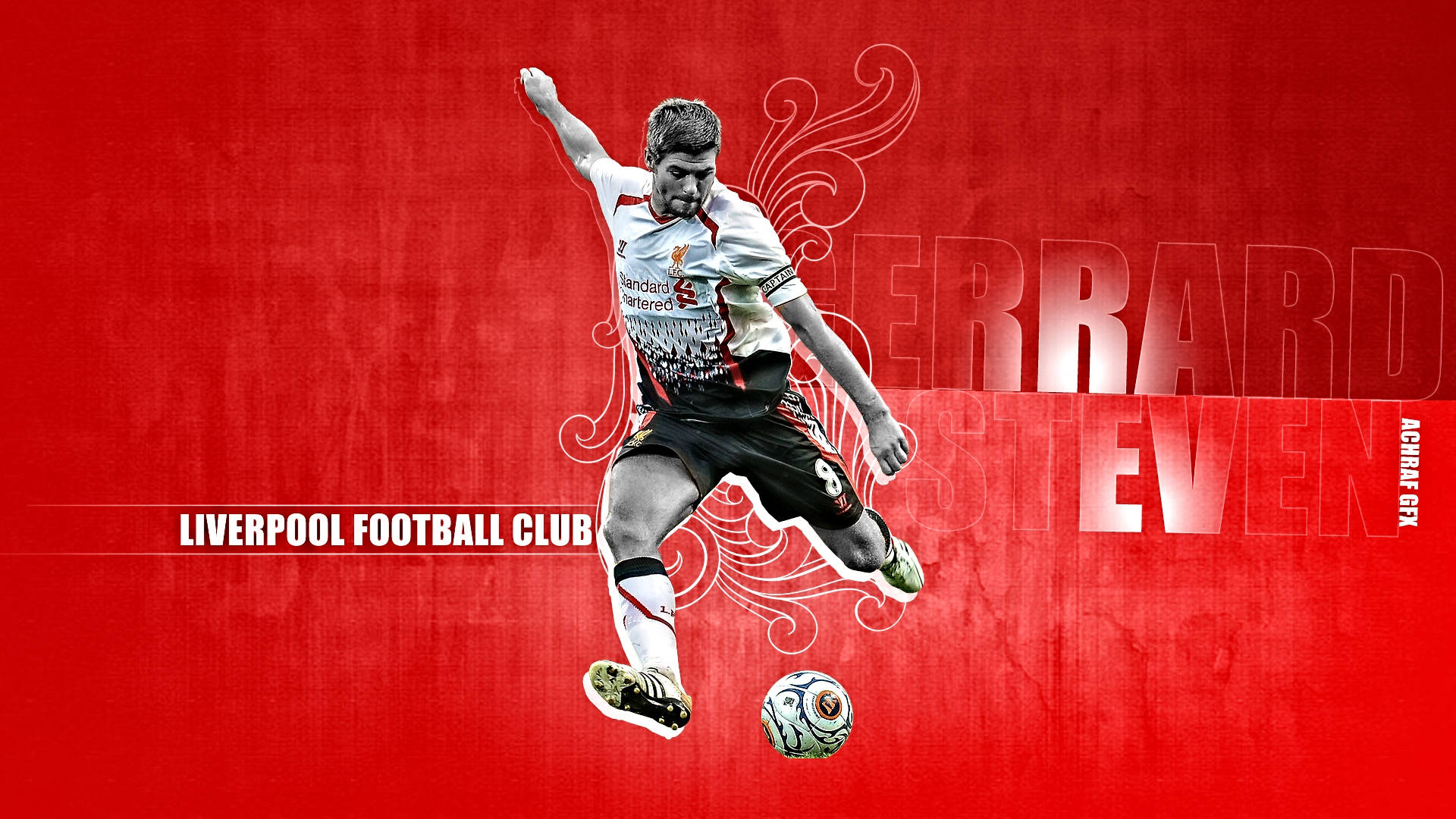 Steven Gerrard Liverpool Football Club Captain Background