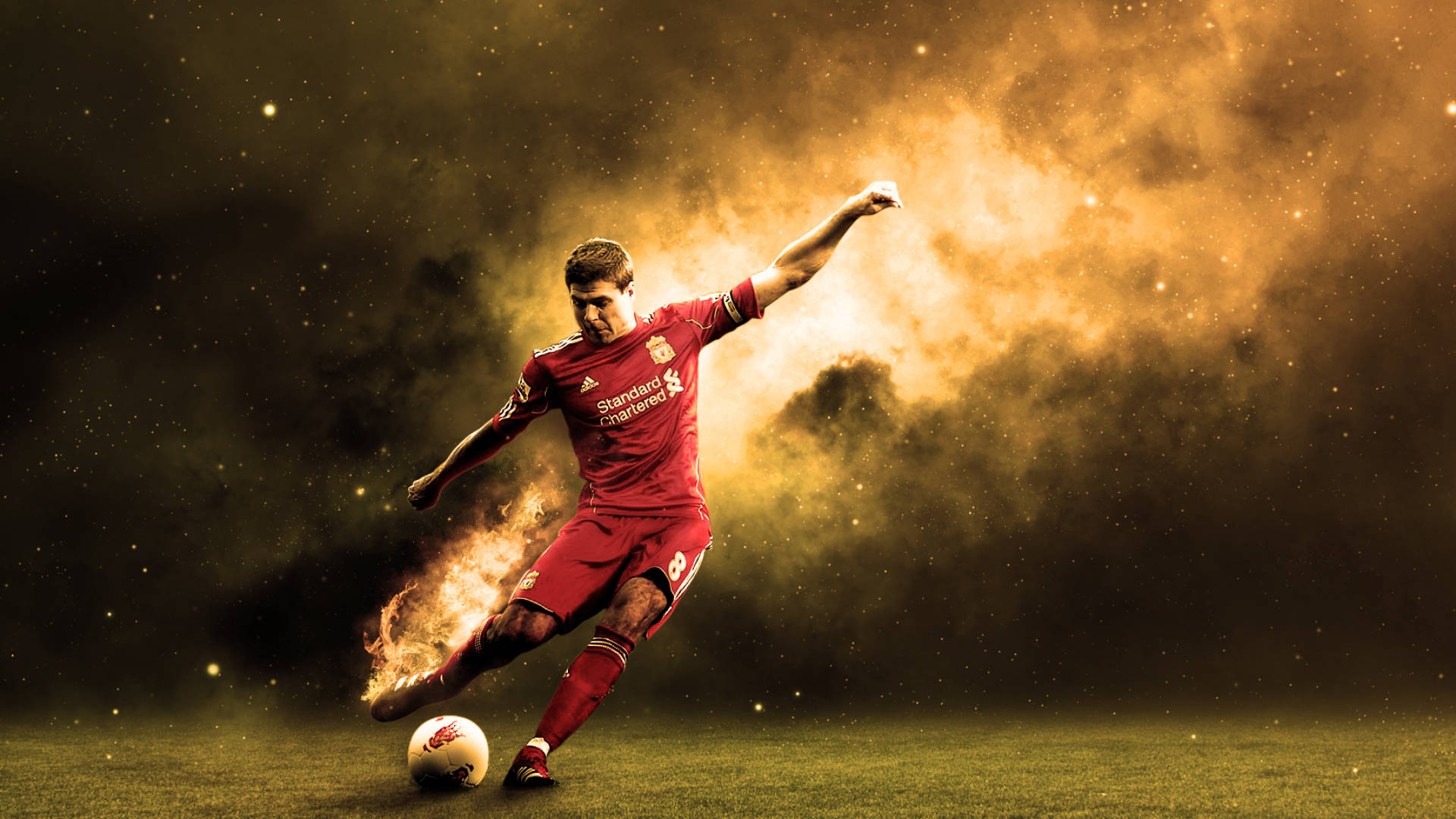 Steven Gerrard Mighty Kick Background