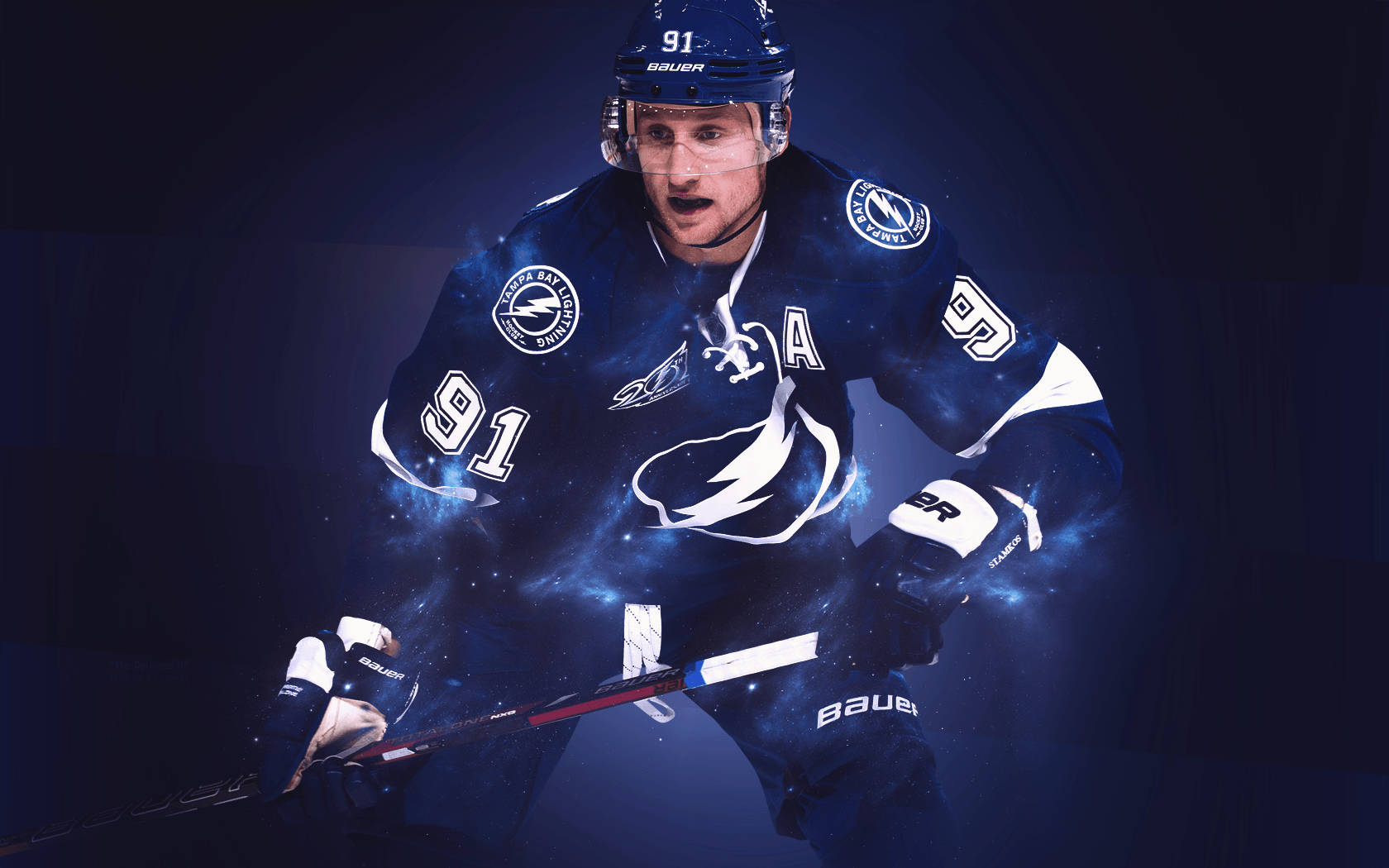 Stevenstamkos Ist Der Kapitän Des Eishockeyteams Tampa Bay Lightning. Wallpaper