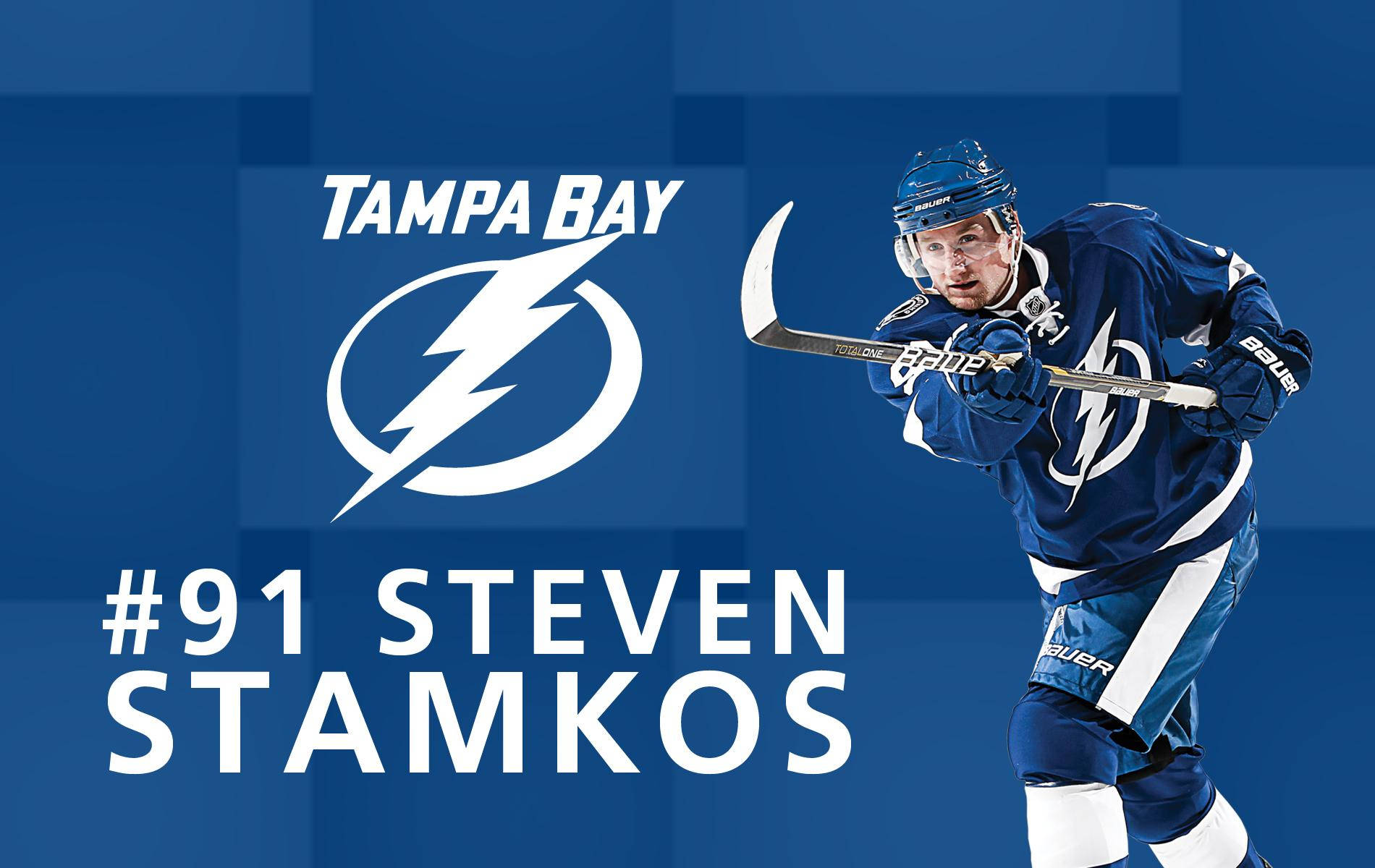 Stevenstamkos, Spieler Der Tampa Bay Lightning, Nummer 91. Wallpaper