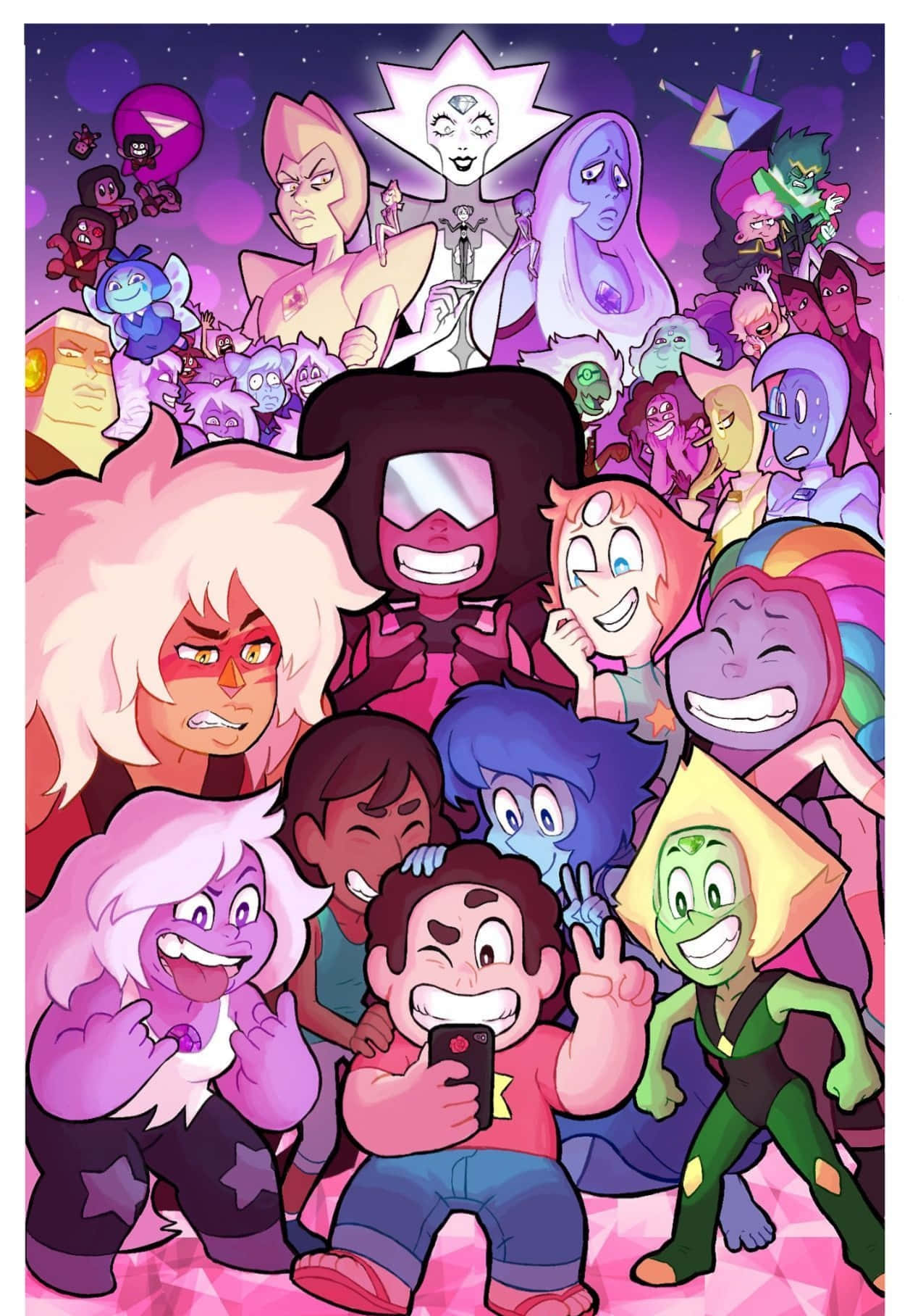 Den Krystal Gem Familien, Steven Universe Wallpaper