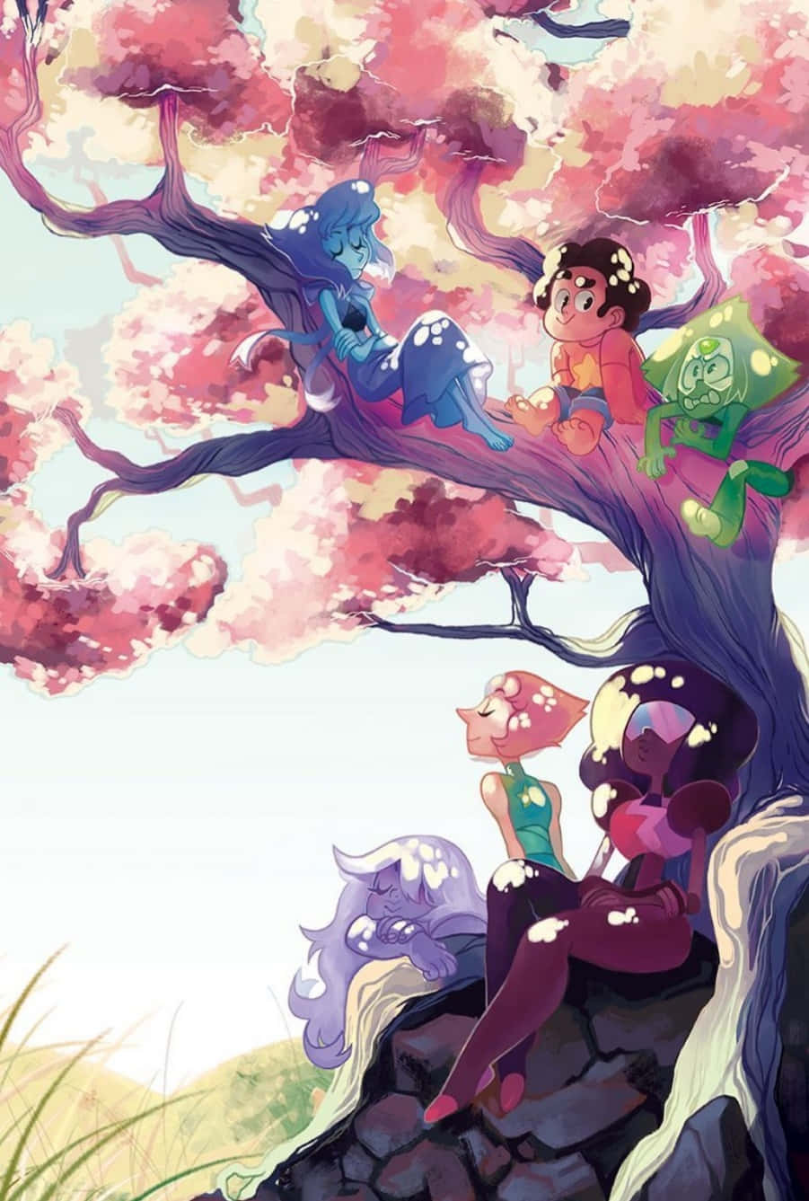 Steven Universe Characters Art Wallpaper