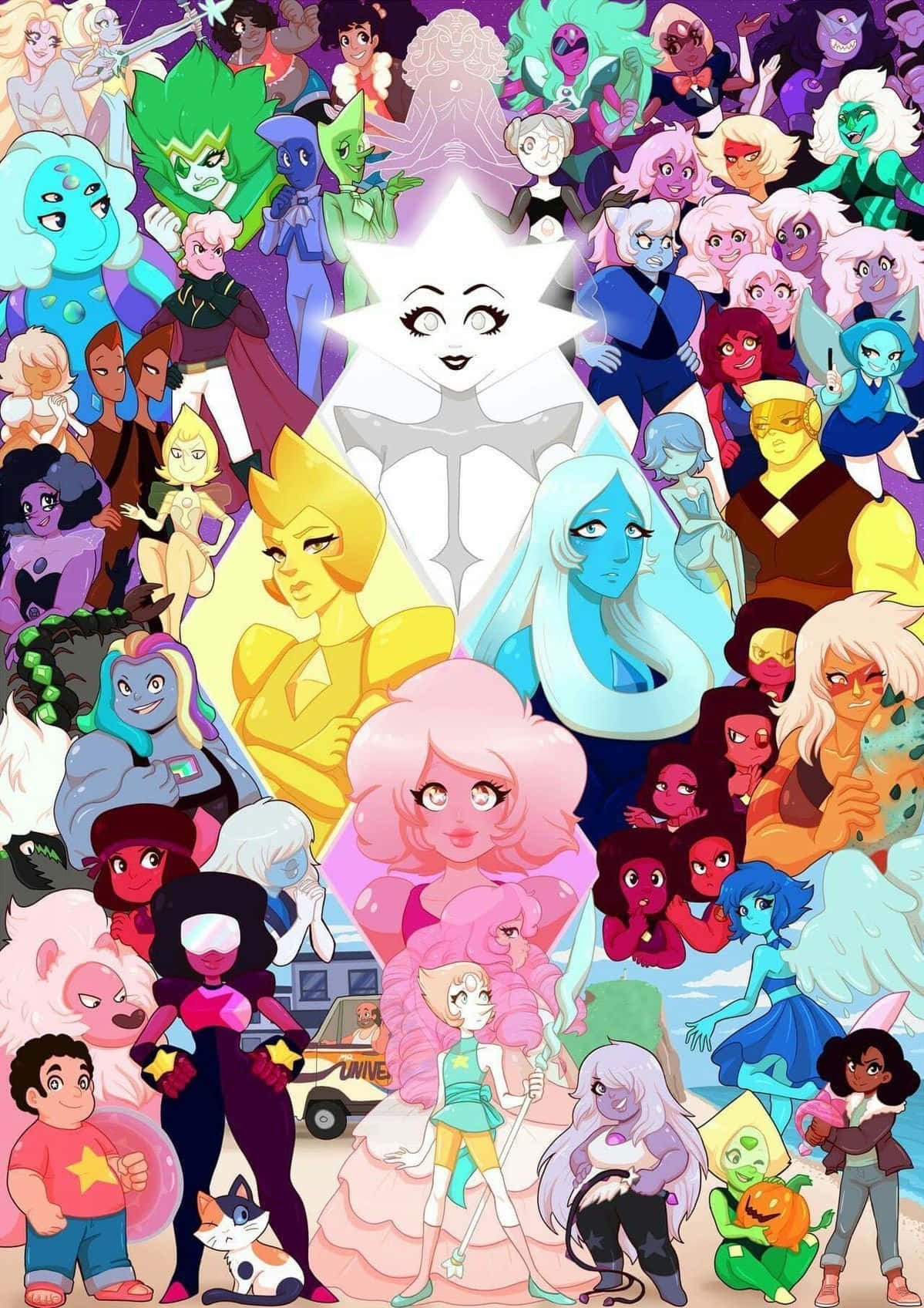 Steven Universe Characters Cute Cartoon Wallpaper