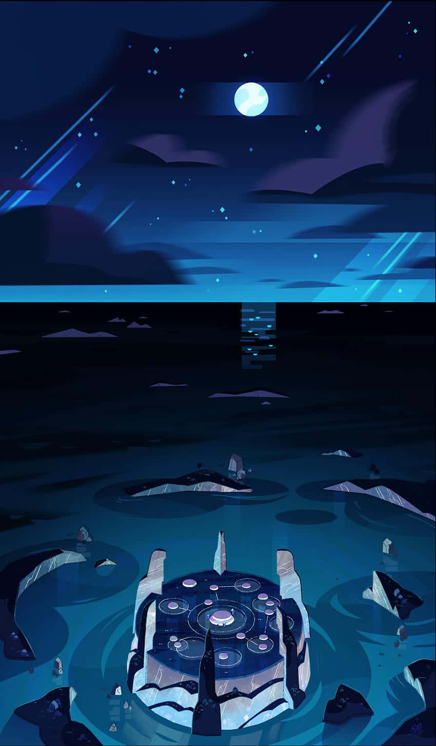 Enjoying the beach with the Steven Universe Phone Wallpaper