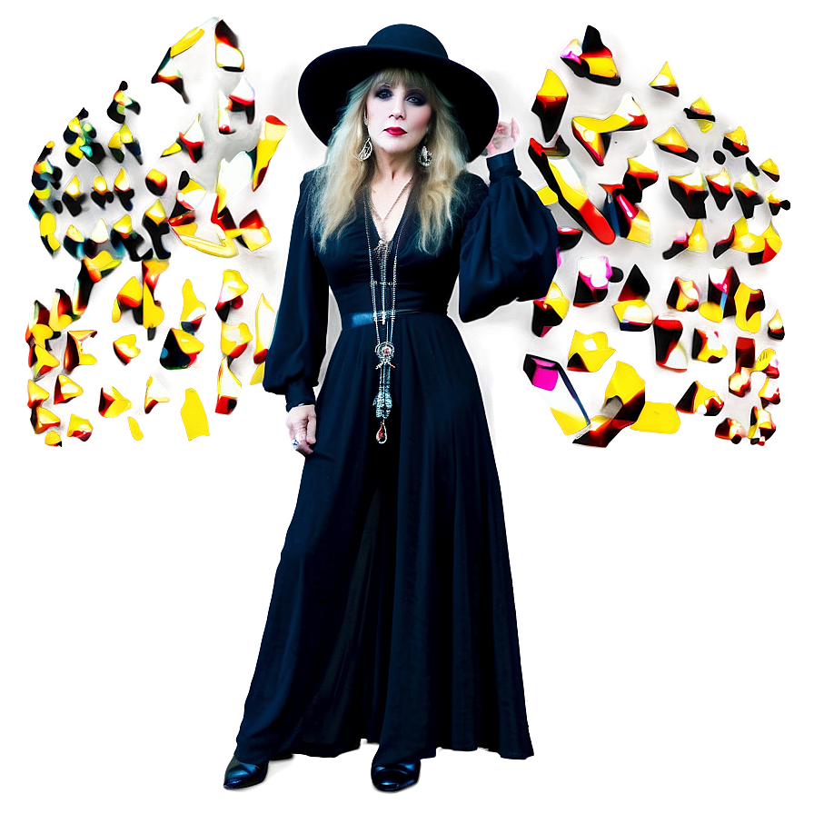 Stevie Nicks 80s Look Png 06252024 PNG