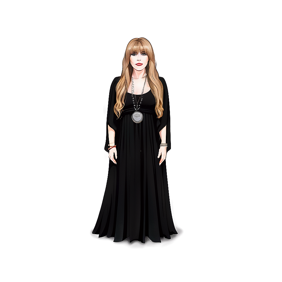 Stevie Nicks Black Dress Png 21 PNG