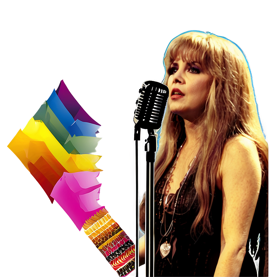 Stevie Nicks Classic Microphone Png 06252024 PNG