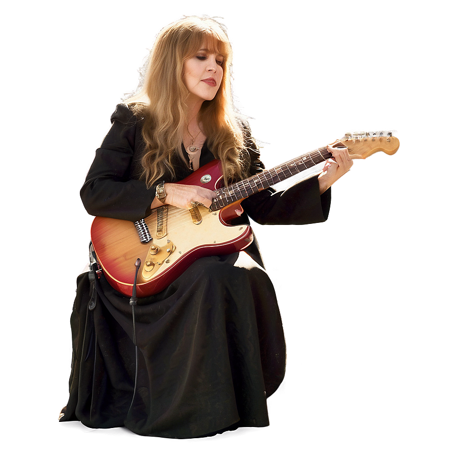 Stevie Nicks Guitar Playing Png Nid PNG